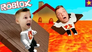 ПОЛ это ЛАВА в РОБЛОКС !!! КАК мы СПАСАЕМСЯ от ЛАВЫ в Roblox?