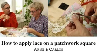 How to use lace to embellish our patchwork squares by ARNE & CARLOS