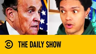 Rudy Giuliani Leaks Hair Dye In The Middle Of Press Conference | The Daily Show With Trevor Noah