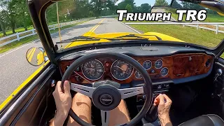 1976 Triumph TR6 - The Inline 6 British Classic You can AFFORD! (POV Binaural Audio)