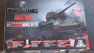 Inbox Review of the 1/35 Scale T 34-85 Model Kit from Italeri, World of Tanks version