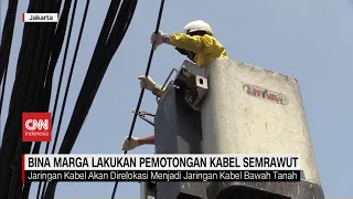 Bina Marga Lakukan Pemotongan Kabel Semrawut