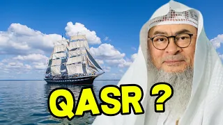 Can workers on a Ship pray as travelers (qasr) if ship stays in same spot for months away from shore
