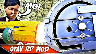 UN GAMIN DE 7 ANS ATTAQUE LA PLUS GROSSE BANQUE AVEC SES GADGETS ! GTAV RP MOD #84