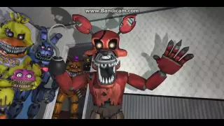 Plushtrap vs Nightmare Freddy Bonnie Chica Foxy Fredbear   FNAF SFM