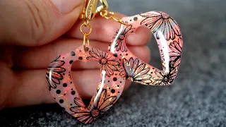 easy chamomile polymer clay earrings tutorial. DIY jewelry