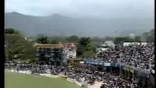 Curtly Ambrose, KNOCKS OVER Steve Waugh, his furniture destroyed