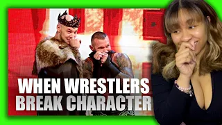 wwe reaction | TOP 10 Wrestlers BREAKING CHARACTER | Wrestling Flashback