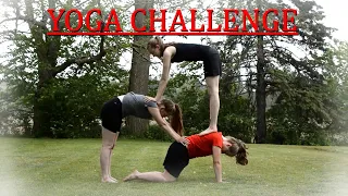 Trying THREE Person Yoga Poses!