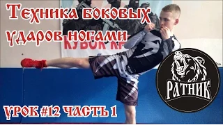 Рукопашный бой I Подготовка бойца "с нуля" Урок # 12 (техника боковых ударов ногами)