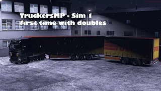 First time with doubles! Driving from #Leipzig to #Dresden [TruckersMP | Sim1] - Timelaps