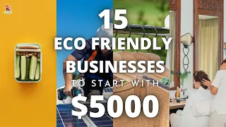 15 Innovative SUSTAINABLE & ECO FRIENDLY business IDEAS to start with $5000