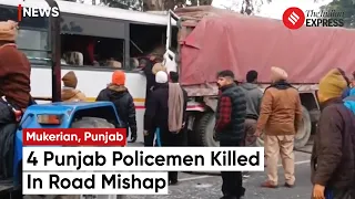 Mukerian Police Bus Accident: 4 Punjab Policemen Killed In Road Mishap In Mukerian | Punjab Accident