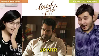 Couple Reaction on ARVIND SAMETHA CALL WARNING SCENE | Jr NTR, POOJA HEDGE