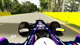 rFactor - F1 2013 - Australia GP (Melbourne) - Sebastian Vettel Lap Onboard