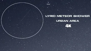 Lyrid Meteor Shower 2020 | 4K | First Attempt | Unusual Thing Caught | Urban Area