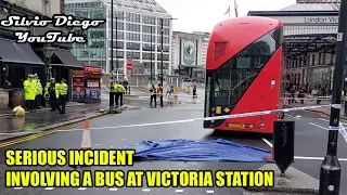 Woman Hit by Double-Decker Bus - Victoria Station