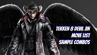 Tekken 8 Devil Jin move list and sample combos || pre-release version