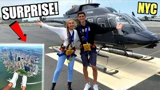 Surprising Her With an OPEN DOOR Helicopter Ride Over New York City!