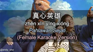 Zhen Xin Ying Xiong《真心英雄》伴奏 KTV Karaoke Female Key pinyin lyric dan Terjemahan