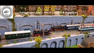 Modelleisenbahn Spur N Saisonbeginn in Lucstadt und Rebenburg.