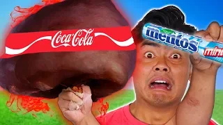 Will Diet Coke and Mentos COTTON CANDY? Experiment
