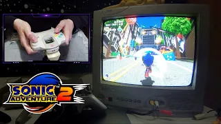 Sonic Adventure 2 Gameplay on an original Dreamcast with a CRT TV