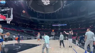 LUKA DONCIC, KYRIE IRVING & MAVERICKS MORNING SHOOT AROUND AT CRYPTO.COM AHEAD OF TOMORROWS GAME 2