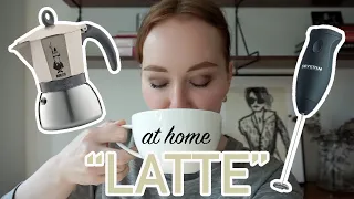 HOW TO MAKE A "LATTE" AT HOME (moka pot + frother)
