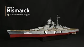 Making a Cardboard Bismarck Battleship Model