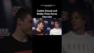 Caeleb Dressel and Bobby Finke Funny Interview!!🤣 #swimming #funny