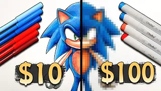 $10 vs $100 MARKER Art | Cheap vs Expensive!! Which is WORTH IT..?