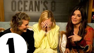 "That's the sign for SHUT UP" Ocean's 8's Sandra Bullock, Cate Blanchett & Sarah Paulson cause chaos