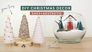 Diy Christmas Decorations - Snowglobe + Yarn Trees