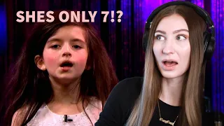 First Reaction to ANGELINA JORDAN on "The Late Show" FLY ME TO THE MOON"