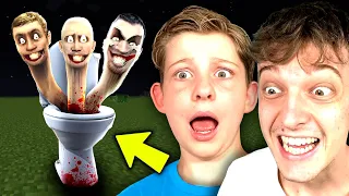 Ich PRANKE meinen COUSIN mit SKIBIDI TOILET in MINECRAFT! (Bau Battle)