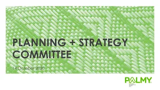 Planning & Strategy Committee | 14 October 2020