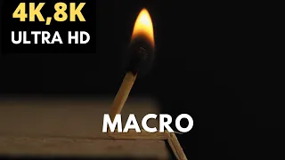 Close Up Macro Match Light [ 4K Slow Motion ] 8K / TV