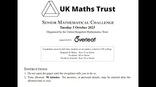 UKMT Senior Maths Challenge 2023