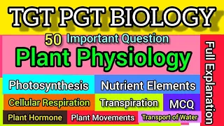 Plant Physiology top Mcqs | Best questions on Plant Physiology