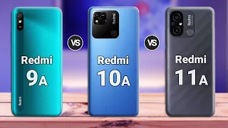 Xiaomi Redmi 11A Vs Xiaomi Redmi 10A Vs  Xiaomi Redmi 9A