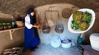 Nomadic lifestyle in Iran | rural lifestyle in Iran | cooking vegetarian meatball in village house