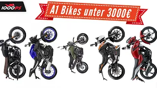 Dein erstes Motorrad - A1 Naked Bikes bis 3.000 Euro