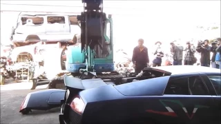 Уничтожение Lamborghini  Как борются с мажорами нарушителями в Китае