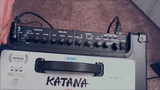 BOSS Katana-50 amp MKII Beginner Start up Quick Guide AND Demo 50w