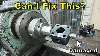Hydraulic Cylinder Trunnion Mount Repair - Manual Machining