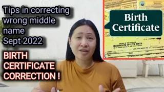 PAANO MAG-PA CORRECT NG MALING SPELLING NG PANGALAN O APELIDO SA BIRTH CERTICATE ?