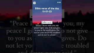 John 14:27#bibleverseoftheday #youtubeshorts #shortsvideo