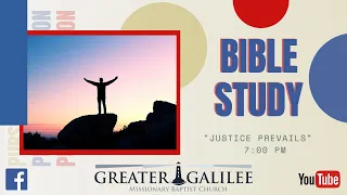 Greater Galilee Missionary Baptist Church Bible Study Lesson 4/22/2020