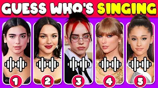 Guess WHO'S SINGING 🎤🎵 | Female Celebrity Edition | Taylor Swift, Olivia Rodrigo, Billie Eilish, SZA